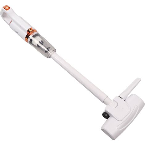 Aspirateur balai sans fil léger avec une aspiration puissante de 8500 Pa, un réservoir à poussière de 500 ml et une aspiration à main pour sols durs et tapis (blanc). (1/5)