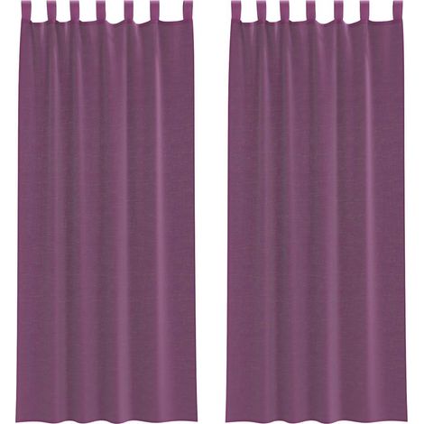 Maison Exclusive - Tende in Voile con Passanti 2 pz Viola 140x260 cm