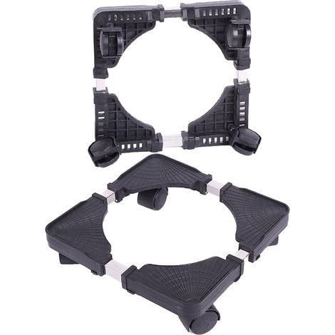 Support de plante avec roues, Base universelle réglable, support de Pot de fleur roulant pour maison, jardin, cour, noir