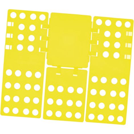 Planche à plier les t-shirts, structure stable et pratique, jaune, pour un gain de temps et un confort optimal. (1/5)