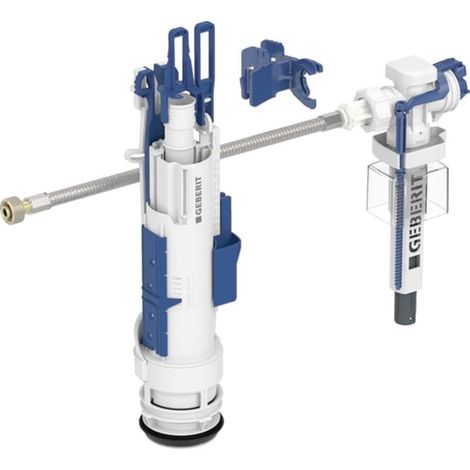 Set de rénovation type 212-383 pour chasses d'eau encastrées Geberit 300/320 – Vanne de rinçage et remplissage incluses – Finition métal