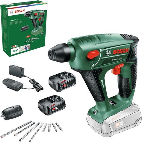 Bosch 060395230C 18v Rotary SDS Hammer Drill UNEO Maxx + X2 1.5AH Battery kit (1/5)