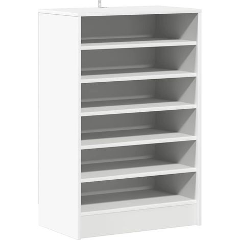 Armoire à Chaussures, Meuble Étagère de Rangement, Blanc 60x35x92 cm Aggloméré OIB4960E (1/5)