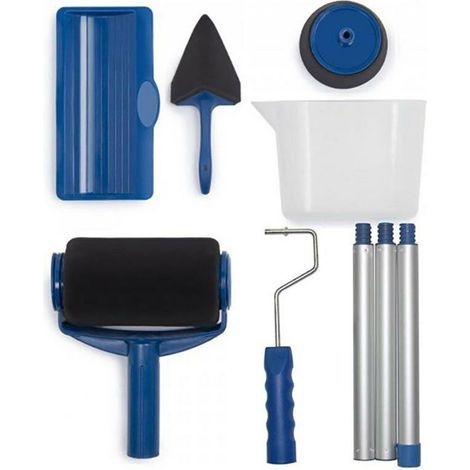 Set di rulli per pittura senza giunture Runner Pro per dipingere pareti, porte, pavimenti, soffitti, tetti o altre grandi superfici, senza preparazione e senza sporcare (6 pezzi) (1/4)