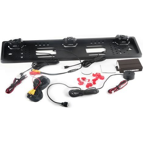 European license plate frame with 12 LED reversing camera, parking sensor and car accessories (1/5)