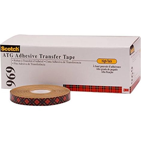 3M ATG Adesivo Transfer Nastro 969, 12 mm X 33 m, 72 Pezzi