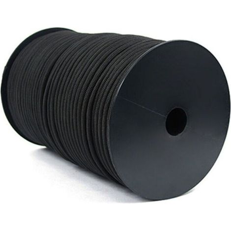 Corde Paracord - 100 M - 4 Mm - 9 Brins Intérieurs - Pour Randonnée Camping Sauvetage - Noir (1/5)