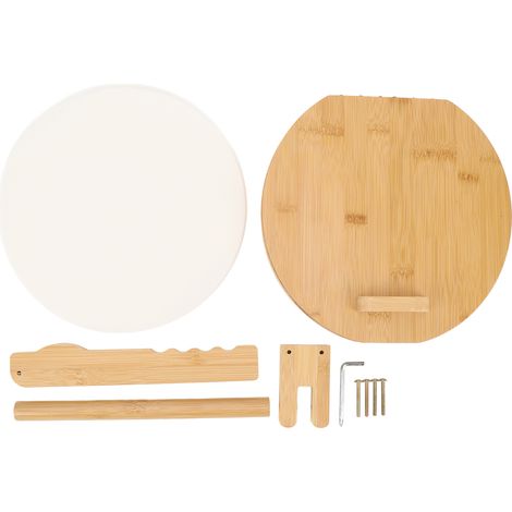Presse à tortillas en bois avec 50 rouleaux de papier sulfurisé pour la préparation de tortillas de maïs mexicaines maison. (1/5)