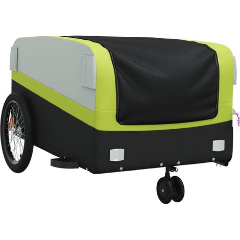 Remorque chariot transport de vélo 45 kg fer vert (1/5)