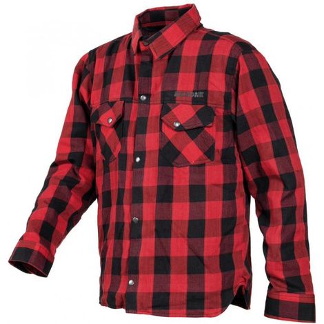 Chemise ville textile pour moto scooter homme Nexone noir rouge (1/2)