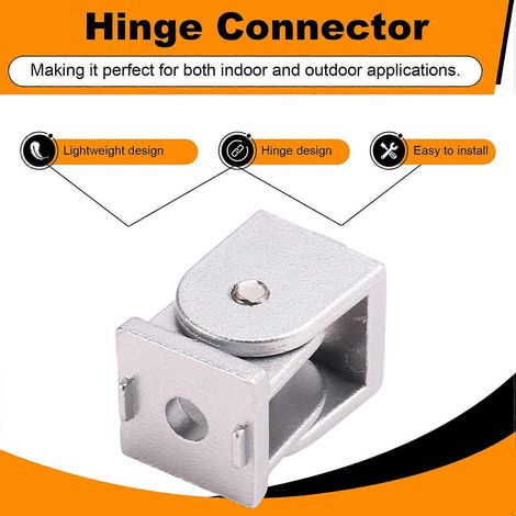 Connecteur pivotant flexible en alliage de zinc moulé sous pression, profilé extrudé en aluminium série 2X 2020, adapté aux profilés en aluminium. (1/5)