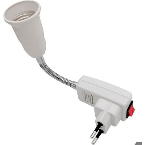 Douille E27 avec Interrupteur pour Lampe Murale Cuisine-AC 220V, Support Lampe Douille E27 à Poser-Lampe de Garage (sans ampoule) (1/4)