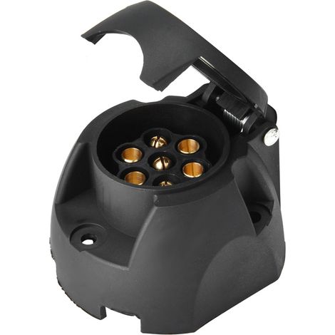 Connecteur de câble étanche 12V à 7 broches rondes pour panneaux de signalisation lumineuse de remorques de camions européens. (1/5)