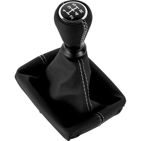 Cache-poussière pour voitures Peugeot 206/406, kit de pommeau de levier de vitesse, cache-levier de vitesse, kit de 5 vitesses avec fil noir, une pièce, kit de pommeau de levier de vitesse Peugeot 5 v (1/4)