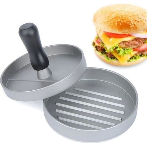 Presse A Hamburgers - Aluminium - Revêtement Antiadhésif - Poignée Détachable - 1 Pièce