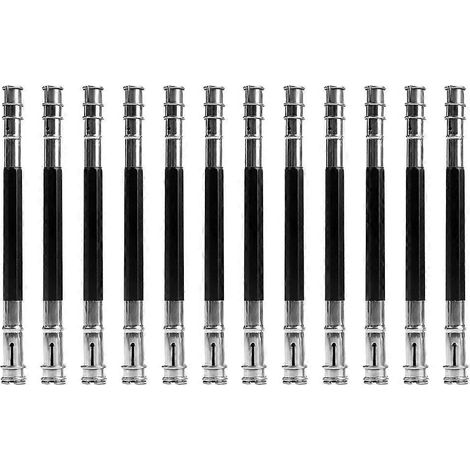 Lot de 12 rallonges pour crayons, porte-crayons, extensions pour crayons à dessin, tiges d'extension-13X0.85CM-Black (1/3)
