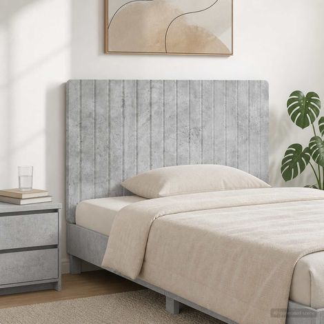 vidaXL Wall-Mounted Headboard ZWOLLE Concrete Grey Engineered Wood (1/5)