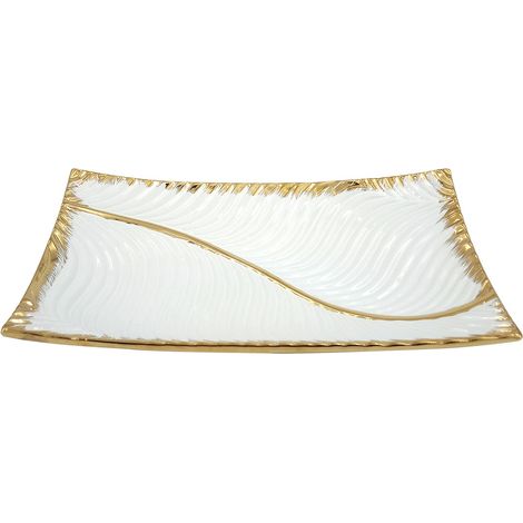 Signes Grimalt Vasi e supporto per piatti  Piatto bianco rettangolare - 6x36x20cm