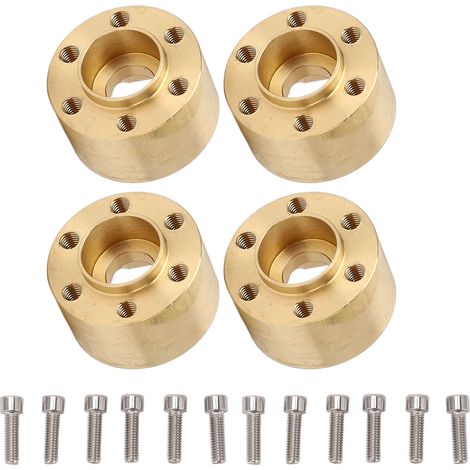 4 pièces adaptateurs hexagonaux élargis en laiton résistant à l'usure, pour moyeux 1.9/2.2 pouces, 15 mm/0.6 pouce (1/5)