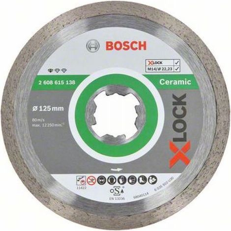 Bosch Diamanttrennscheibe X-LOCK Standard for Ceramic, 125 x 22,23 x 1,6 x 7 mm