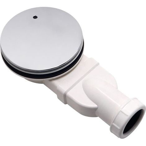 Receveur de douche extra-plat avec bonde latérale pour piscines et balcons, argenté, plaqué, 22,5 x 5,5 x 4 cm (1/5)