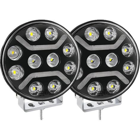 Luz de trabajo LED, impermeable, de alta visibilidad, 2 unidades de 9 pulgadas. Bienvenido. (1/2)
