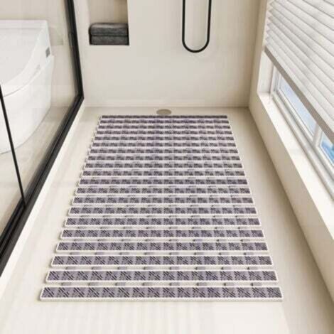 Caillebotis Douche - Tapis de Baignoire Antidérapant - 69x40cm - Accroche Fiable avec Ventouses - Tapis de Bain Antifongique - Séchage Rapide (1/4)