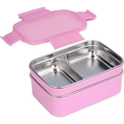 Boîte à lunch isotherme, bento double couche en acier inoxydable (1/5)