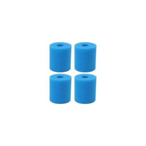 4pcs Filtre de piscine Sponge, réutilisable de type lavable H mousse de natation