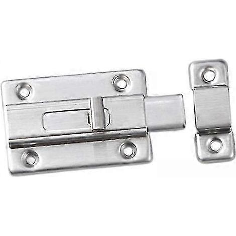 Verrou à glissière robuste avec 6 vis - Lot de 3 targettes coulissantes pour placards, portails et meubles (1/5)