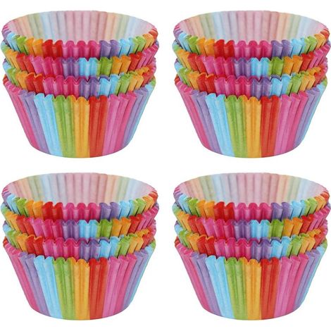 Lot de 100 caissettes en papier pour muffins et cupcakes, pour la cuisson et le service des desserts lors de fêtes et d'événements.-AquaForge (1/5)