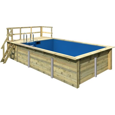Pool Rechteck Größe 3 KDI inkl.Filter kl. und Terrasse A