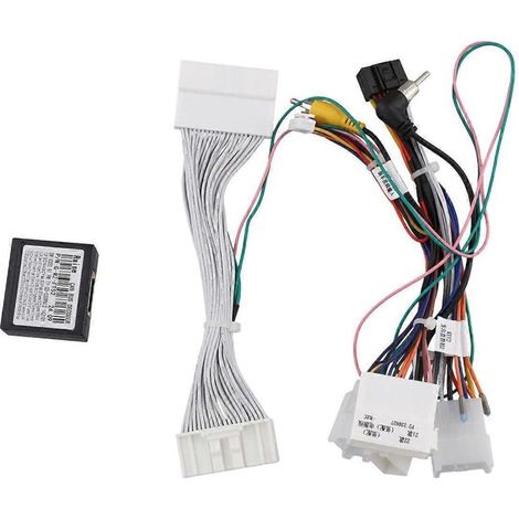 Boîtier décodeur Canbus pour autoradio GPS 2 DIN avec faisceau d'alimentation 16 broches (1/5)