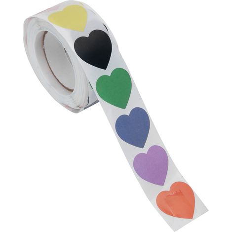 Autocollants en forme de cœur pour scrapbooking, carnets, emballages cadeaux et papeterie. (1/5)