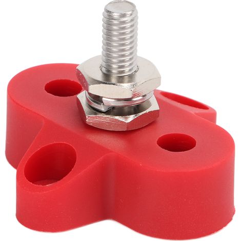 Distributeur de puissance DC 48V M6, borne de jonction robuste pour bateau, camping-car, remorque, voiture - rouge (1/5)