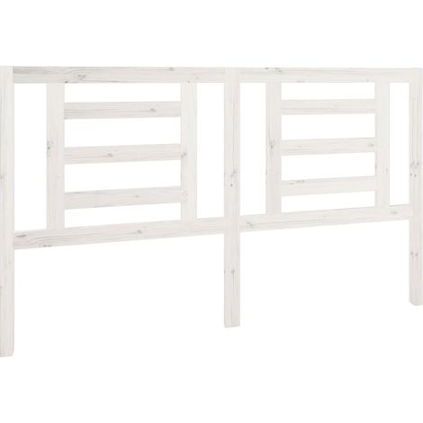 Maison Exclusive - Testiera per Letto Bianca 166x4x100cm in Legno Massello di Pino (1/5)