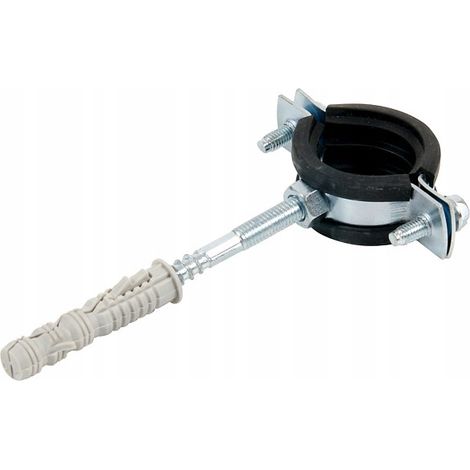 Morsetto per tubi in metallo Tycner da 2 1/2" 75-80 con perno e inserto smorzante 9661/K (1/2)