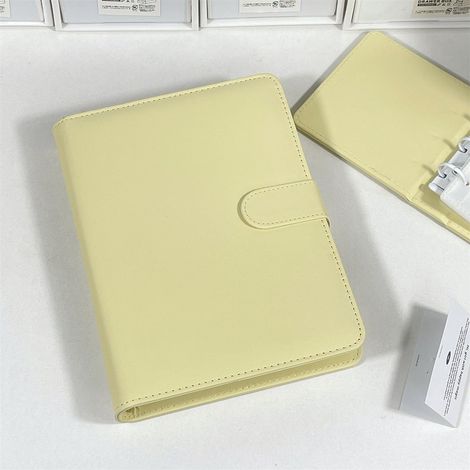 Classeur album photo format A5 en cuir PU jaune avec 25 pochettes intérieures, classeur cartes photos pour garder et organiser vos souvenirs de famille, mariage et fêtes marquantes (1/5)