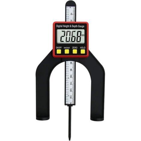 Jauge De Profondeur Numérique Jauge De Mesure De La Hauteur De Mesure Du Bois Appareil 2 En 1 Hauteur Outil De Mesure Pour Le Réglage Remises Grooves- (1/4)