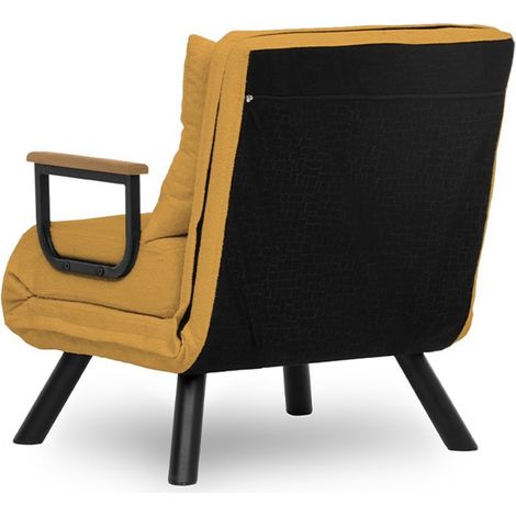 Sillón cama, sofá cama, asiento individual, cama de invitados Sofa-Bed Mustard (1/5)