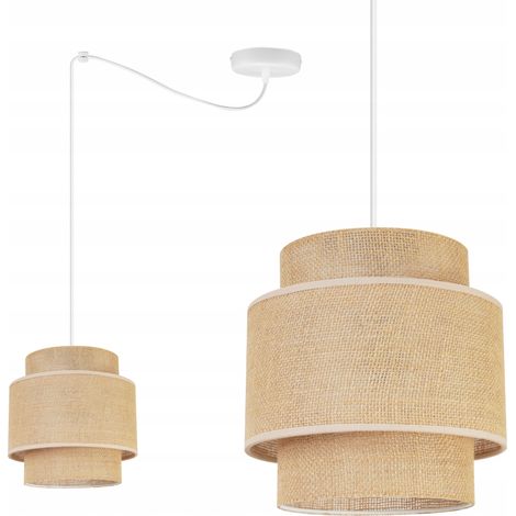 Hängelampe, Deckenleuchter, Lampenschirm, Boho Juta