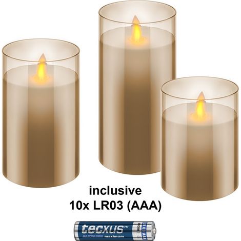 Goobay Set di Candele LED Dorate 10 12,5 15 cm (1/5)