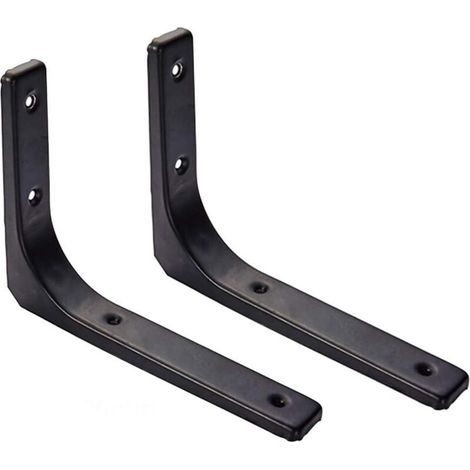 2PCS Equerre, 300mm x 250mm, Metal, Charge Lourde, Support Etagere, Cuisine, Deco Murale (1/4)