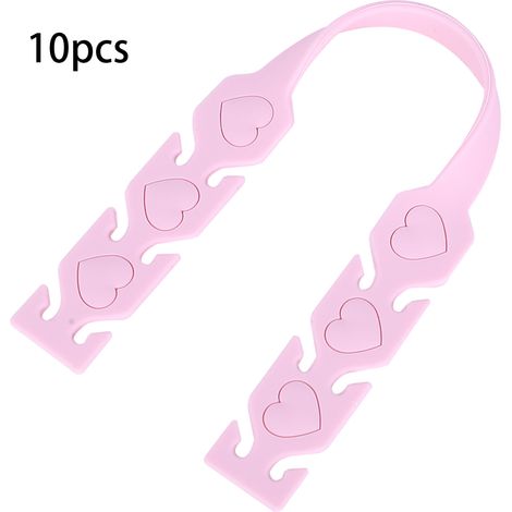 10 Stück Mundschutz-Ohrverlängerungshaken aus Silikon mit verstellbarer Schnalle, Zubehör, Rosa (1/5)