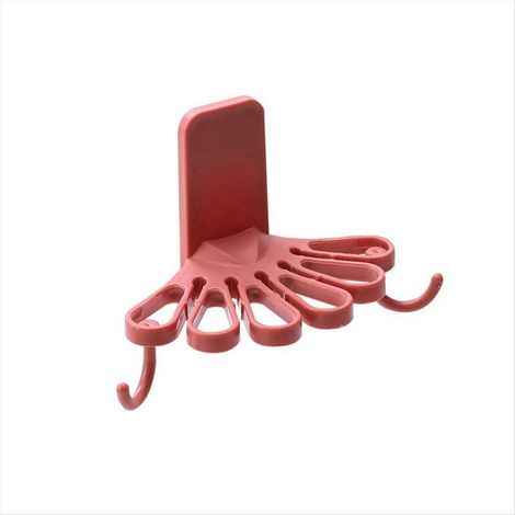 Support mural fleur pour chiffon et spatule, crochet sans perçage, rangement cuisine (1/5)