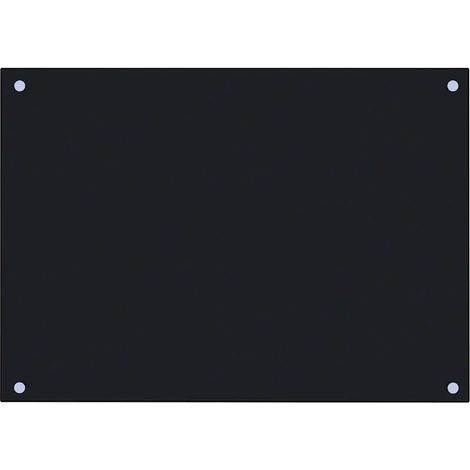 Protector antisalpicaduras de cocina negro de 70 x 50 cm estilo moderno en vidrio templado negro 020046341 (1/5)