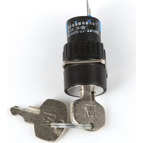 LA16Y-22Y/3 Three-position key push button switch rotary switch silver dot knob with 16mm opening (1/4)