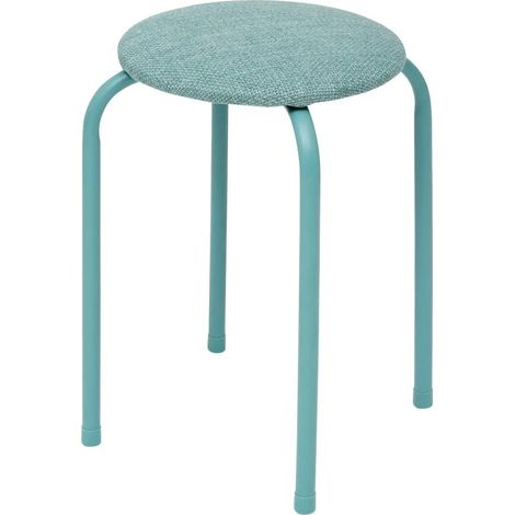 Tabouret Empilable en Métal "Chiné" 46cm Vert