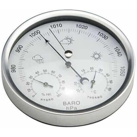 Station météo baromètre à cadran analogique avec thermomètre hygromètre mesures de pression atmosphérique simplicité et facile à lire--TRIMEC