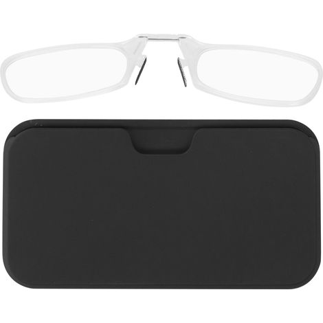 Lunettes de lecture anti-lumière bleue, pince-nez élégant, correction presbytie +300, verres transparents, monture clamp nez ajustable (1/5)